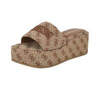 GUESS Women's Bintai Sandal, Medium Brown Logo 210, 42 EU