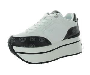Guess Women's Camrio Sneaker, White/Black Logo 142, 40 EU