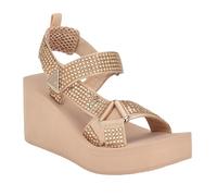 Guess Women's Dawsin Sandal, Nude 110, 39.5 EU