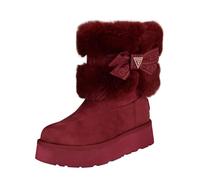 GUESS Damen Denla Stiefelette, Dunkelrot 600, 37.5 EU