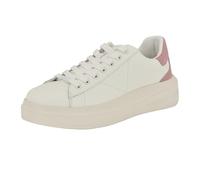 GUESS Women's Elbina Sneaker, White/Light Pink 146, 37 EU