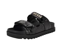 GUESS Women's Fabulon Sandal, Black Patent Logo 004, 37 EU