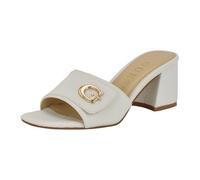 Guess Women's Gallai Heeled Sandal, White Saffiano 141, 38.5 EU