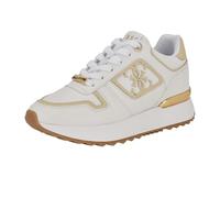 GUESS Koyaa Damen-Sneaker, Weiß/Gold, mehrfarbig, 39.5 EU