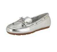 GUESS Women's Lavonta Loafer, Silver Metallic 040, 42 EU