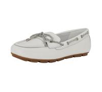 Guess Women's Lavonta Loafer, White Leather 140, 38.5 EU