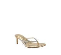 GUESS Women's Mayan Heeled Sandal, Gold 788, 38.5 EU