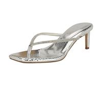 GUESS Women's Mayan Heeled Sandal, Silver 098, 42 EU
