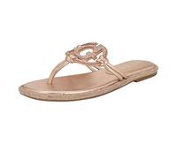 GUESS Women's Saima Flat Sandal, Light Pink Crystal 680, 38.5 EU