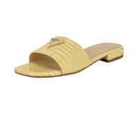 GUESS Women's Tamsea Flat Sandal, Yellow Croco 700, 39 EU