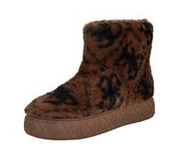 GUESS Women's United Ankle Boot, Medium Brown/Black Logo 210, 41 EU