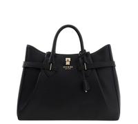 Guess Handtasche Yesba Girlfriend Satchel Leder-Optik Logo-Applikation Schwarz