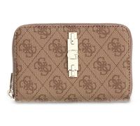 GUESS Yvonne Logo SLG Medium Zip Around Wallet Latte Logo