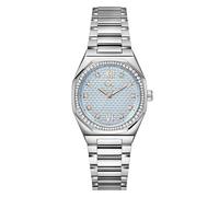 Guess Z25003L7MF Analoguhr für Damen, Quarz, mit Edelstahlarmband, Silber, Armband