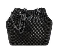 Guess Schultertasche Zalina – Aluminium, Schwarz – Damen