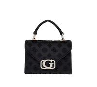 Guess Zalina Mini Handtasche, Umhängetasche, Abendtasche Samt, Schwarz