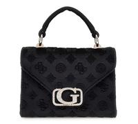 Guess Zalina Mini Handtasche, Umhängetasche, Abendtasche Samt, Schwarz