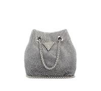 Guess Beuteltasche Zalina – 15 cm – Aluminium – Silber – Damen