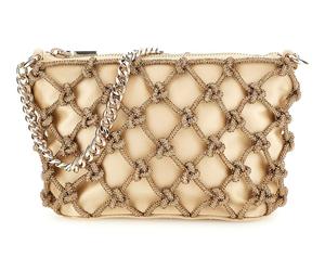 GUESS Zalina Top Zip Shoulder Bag Gold