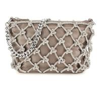 Guess Schultertasche Zalina Mini Top‑Zip Abendtasche Silber