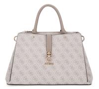 GUESS Zamira Luxury Satchel Dark Taupe Logo