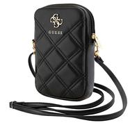 Guess Zip Quilted 4G Tasche - Handy Crossbody Tasche, Smartphone Umhängetasche aus Leder mit Reißverschluss
