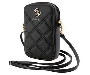 Guess Zip Quilted 4G Tasche - Handy Crossbody Tasche, Smartphone Umhängetasche aus Leder mit Reißverschluss