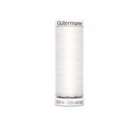 Gütermann 200 Meter Garn 800 Weiß, Polyester, Handwäsche
