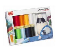 Gütermann Allesnäher + Kreiderad Maus Nähfaden-Set (10 Farben/ 100 m)