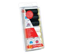 Gütermann Allesnäher Nähfaden-Set (4 x weiß/ 3 x schwarz/ 100 m)