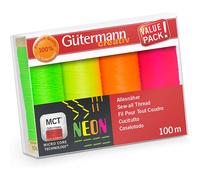 Gütermann Allesnäher Nähfaden-Set NEON (4 Farben/ 100 m)