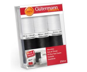Gütermann Allesnäher Nähgarn Set 6 Garnrollen a 250m Col.6 (1,69 € pro 100 m)