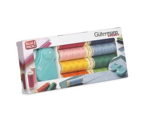Gütermann Allesnäher-Set + Prym Klapp-Rollschneider (8 Farben/ 100 m)