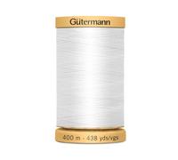 Gütermann Baumwoll-Garn C Ne50 | 400 m | 100% Baumwolle | Fb. 5709 weiß