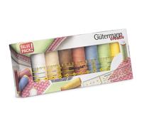 Gütermann Nähfaden-Set Baumwolle C Ne 50 – 8 Farben, 100 m + Prym Lineal 3 x 15 cm
