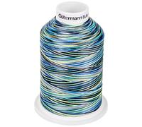 "Das hüpfende Komma Gütermann Bulky-Lock Multicolour Bauschgarn No.80 neonpink-Royalblau 1000m"