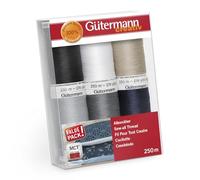 Gütermann 734000-1 Allesnäher-Nähgarn-Set, 250 m x 6 Spulen, Multi 734000-6