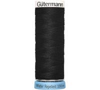 Gütermann creativ Allesnäher Water Repellent Nähgarn 100m PolyesterGarn Waschbar bis 60°C Handarbeiten Nähprojekte Nähen 000 Schwarz