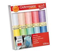 Gütermann creativ Nähfaden-Set mit 10 Spulen Allesnäher 100 m in Pastellfarben