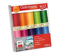 Gütermann creativ Nähfaden-Set mit 10 Spulen Allesnäher 100 m in verschiedenen Farben, Mehrfabig