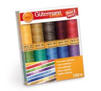 Gütermann Multicolour Baumwolle Nähfaden-Set-1 (10 Farben/ 100 m)
