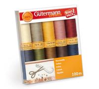 Gütermann Nähfaden-Set-3 Baumwolle – 10 Farben, 100 m