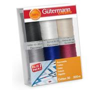Gütermann creativ 734022-1 Nähfaden-Set, Baumwolle, mehrfarbig, 81x113x28 mm, 600 Meter