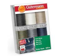 Gütermann creativ Nähfaden-Set mit 6 Spulen Extra Stark 100 m in Basisfarben GUT_734528-1 mehrfarbig 81x113x28 mm