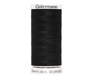 Gütermann Denim Jeansfaden 100 m 1000 schwarz (3,40 € pro 100 m) Farbe:1000