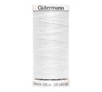 Gütermann Denim Jeansfaden 100 m 1016 weiß (3,70 € pro 100 m) Farbe:1016