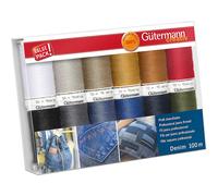 Gütermann Nähfaden-Set "Denim" 12 Spulen à 100 m
