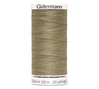 Gütermann Denim Polyester Nähgarn 100 Meter Jeansgarn pro Spule Hellgrau