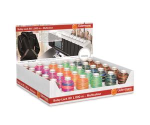 Gütermann Display Bulky-Lock No.80 Multicolour-2 (6 Farben/ 30 x 1000 m)