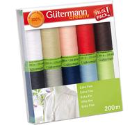 Gütermann Nähfaden-Set Extra Fein – 10 Farben, 200 m – Set-1